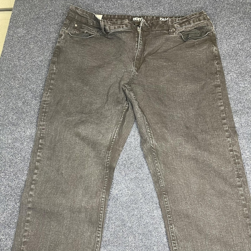 DKNY Jeans Duane Straight Fit Mens Jeans 38x32 Gray Stretch Denim Pants